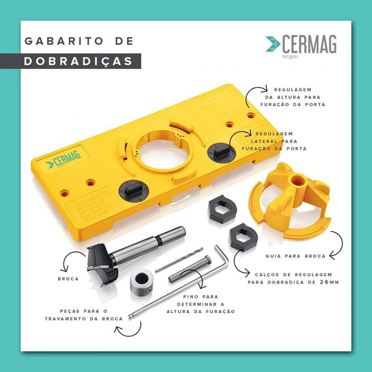 Gabarito para Dobradiça